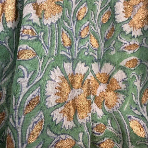 Oliphant Green Ruffle Collar Button Mini Dress - Picture 6 of 9